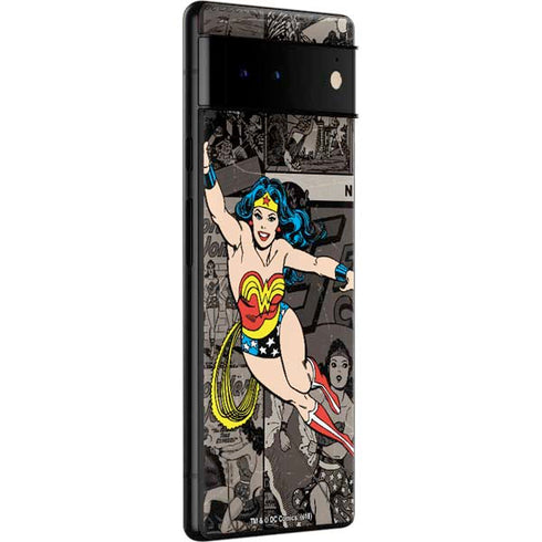 DC Comics Wonder Woman Vintage pose pattern Google Pixel 6 Pro Skin